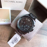 Michael Kors Brecken Chronograph Black Dial Black Steel Strap Watch For Men - MK8482 Authentic Buy Shop Now