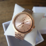 Michael Kors Garner Quartz Rose Gold Dial Rose Gold Steel Strap Watch For Women - MK6409 Authentic Buy Shop Now