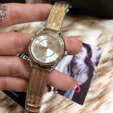 Guess Whisper Silver Dial Gold Mesh Bracelet Watch for Women - W1084L2 Authentic Buy Shop Now