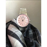 Calvin Klein Simplicity Pink Dial Silver Steel Strap Watch for Women - K432314E Authentic Buy Shop Now