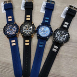 Guess Delta Blue Dial Blue Silicone Strap Watch for Men - GW0051G4 Authentic Buy Shop Now