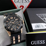 Guess Oasis Black Dial Two Tone Steel Strap Watch for Men - W0366G3 Authentic Buy Shop Now