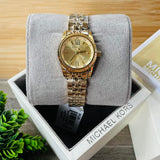 Michael Kors Lexington Quartz Silver Dial Gold Steel Strap Watch For Women - MK3229 Authentic Buy Shop Now