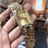 Guess MOD Heavy Metal Diamonds Gold Dial Gold Steel Strap Watch for Women - W0072L1 Authentic Buy Shop Now