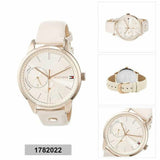 Tommy Hilfiger Brooke Quartz White Dial Cream Leather Strap Watch for Women - 1782022 Authentic Buy Shop Now
