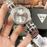 Guess Enchanting Diamonds Silver Dial Silver Steel Strap Watch for Women - W0305L1 Authentic Buy Shop Now