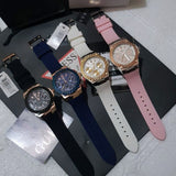 Guess Zena Chronograph Black Dial Black Rubber Strap Watch For Women - W1094L6 Authentic Buy Shop Now
