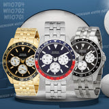 Guess Odyssey Multifunction Blue Dial Silver Steel Strap Watch For Men - W1107G2 Authentic Buy Shop Now