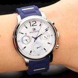 Tommy Hilfiger Claudia White Dial Blue Steel Strap Watch for Women - 1781746 Authentic Buy Shop Now