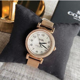 Coach Madison Diamonds White Dial Beige Leather Strap Watch for Women - 14503394 Authentic Buy Shop Now