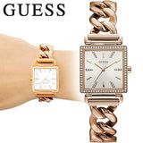 Guess Vanity Diamonds Silver Dial Gold Steel Strap Watch for Women - W1030L4 Authentic Buy Shop Now