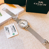 Coach Madison White Dial Silver Mesh Bracelet Watch for Women - 14502651 Authentic Buy Shop Now