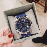 Guess Oasis Multifunction Blue Dial Two Tone Steel Strap Watch for Men- W0366G2 Authentic Buy Shop Now