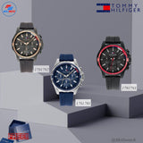 Tommy Hilfiger Mason Black Dial Black Rubber Strap Watch for Men - 1791793 Authentic Buy Shop Now