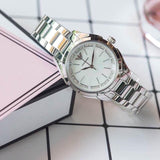 Emporio Armani Valeria Quartz Mother of Pearl Dial Silver Steel Strap Watch For Women - AR11030 Authentic Buy Shop Now