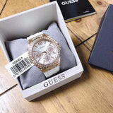 Guess Starlight Diamonds White Dial White Rubber Strap Watch for Women - W0846L5 Authentic Buy Shop Now