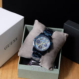 Guess Sunrise Multifunction Blue Dial Blue Steel Strap Watch for Women - W0448L10 Authentic Buy Shop Now