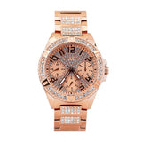 Guess Frontier Diamonds Rose Gold Dial Rose Gold Steel Strap Watch For Women - W1156L3 Authentic Buy Shop Now