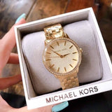 Michael Kors Argyle Glitz Rose Gold Dial Rose Gold Steel Strap Watch For Women - MK3120 Authentic Buy Shop Now