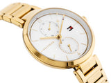 Tommy Hilfiger Angela White Dial Gold Steel Strap Watch for Women - 1782128 Authentic Buy Shop Now