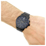 Tommy Hilfiger Kyle Quartz Blue Dial Black Steel Strap Watch for Men - 1791633 Authentic Buy Shop Now
