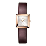 Calvin Klein Mark White Dial Brown Leather Strap Watch for Women - K3R236G6 Authentic Buy Shop Now