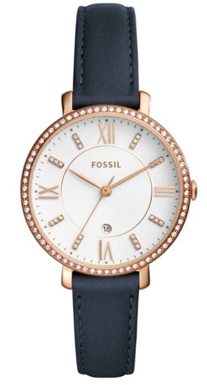 Fossil Jacqueline White Dial Blue Leather Strap Watch for Women - ES4291 Authentic Buy Shop Now