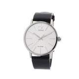 Calvin Klein Post Minimal Silver Dial Black Leather Strap Watch for Men - K7621192 Authentic Buy Shop Now