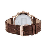 Tommy Hilfiger Evan White Dial Brown Leather Strap Watch for Men - 1710394 Authentic Buy Shop Now