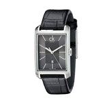 Calvin Klein Window Black Dial Black Leather Strap Watch for Men - K2M23107 Authentic Buy Shop Now