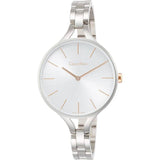Calvin Klein Graphic Silver Dial Silver Steel Strap Watch for Women - K7E23B46 Authentic Buy Shop Now