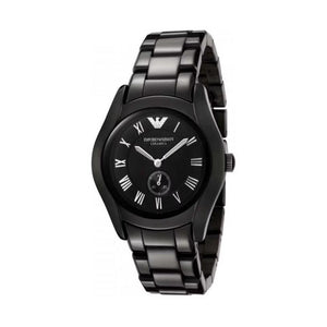 Emporio Armani Ceramica Quartz Black Dial Black Steel Strap Watch For Women - AR1402 Authentic Buy Shop Now