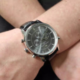 Tommy Hilfiger Harrison Chronograph Black Dial Black Leather Strap Watch for Men - 1790875 Authentic Buy Shop Now