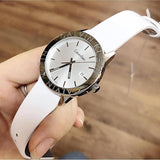 Calvin Klein Steady Silver Dial White Leather Strap Watch for Women - K7Q211L6 Authentic Buy Shop Now
