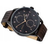 Tommy Hilfiger Chase Quartz Black Dial Brown Leather Strap Watch for Men - 1791577 Authentic Buy Shop Now