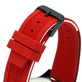 Tommy Hilfiger Multifunction Quartz Black Dial Red Rubber Strap Watch for Men - 1791722 Authentic Buy Shop Now