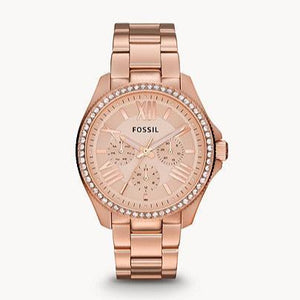 Fossil Cecile Rose Gold Dial Rose Gold Steel Strap Watch for Women - AM4483 Authentic Buy Shop Now