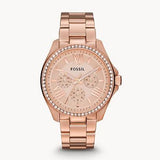 Fossil Cecile Rose Gold Dial Rose Gold Steel Strap Watch for Women - AM4483 Authentic Buy Shop Now