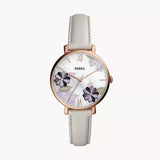Fossil Jacqueline Mother of Pearl Dial Grey Leather Strap Watch for Women - ES4672 Authentic Buy Shop Now
