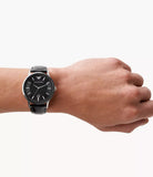 Emporio Armani Renato Analog Black Dial Black Leather Strap Watch For Men - AR11186 Authentic Buy Shop Now