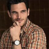Fossil Grant Chronograph White Dial Brown Leather Strap Watch for Men - FS4735 Authentic Buy Shop Now