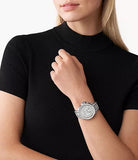Michael Kors Wren Chronograph Crystals Silver Dial Silver Steel Strap Watch For Women - MK6317 Authentic Buy Shop Now