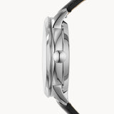 Fossil Townsman Automatic White Dial Black Leather Strap Watch for Men - ME3104 Authentic Buy Shop Now