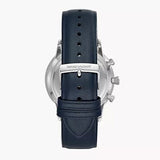 Emporio Armani Giovanni T Bar Chronograph Quartz Blue Dial Blue Leather Strap Watch For Men - AR11226 Authentic Buy Shop Now