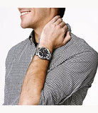 Fossil Nate Chronograph Black Dial Silver Steel Strap Watch for Men - JR1353 Authentic Buy Shop Now