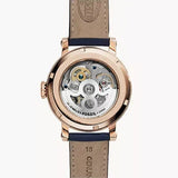 Fossil Original Boyfriend Skeleton White Dial Blue Leather Strap Watch for Women - ME3086 Authentic Buy Shop Now