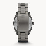 Fossil Machine Chronograph Black Dial Grey Steel Strap Watch for Men - FS4662 Authentic Buy Shop Now
