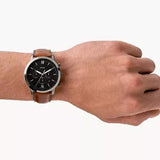 Fossil Neutra Chronograph Black Dial Brown Leather Strap Watch for Men - FS5408 Authentic Buy Shop Now
