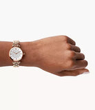 Emporio Armani Gianni T-Bar Silver Dial Two Tone Steel Strap Watch For Women - AR11293 Authentic Buy Shop Now