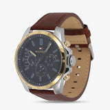 Tommy Hilfiger Decker Blue Dial Brown Leather Strap Watch for Men - 1791561 Authentic Buy Shop Now
